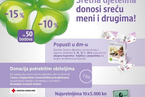 Sretna djetelina - dm (drogerie markt Hrvatska) i Hrvatski Crveni križ u zajedničkoj akciji